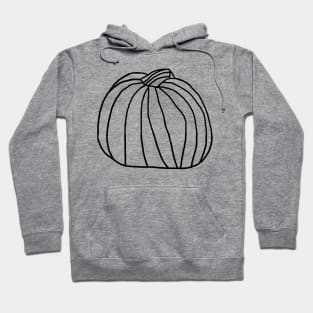 One Big Pumpkin Minimal Line Drawing Hoodie